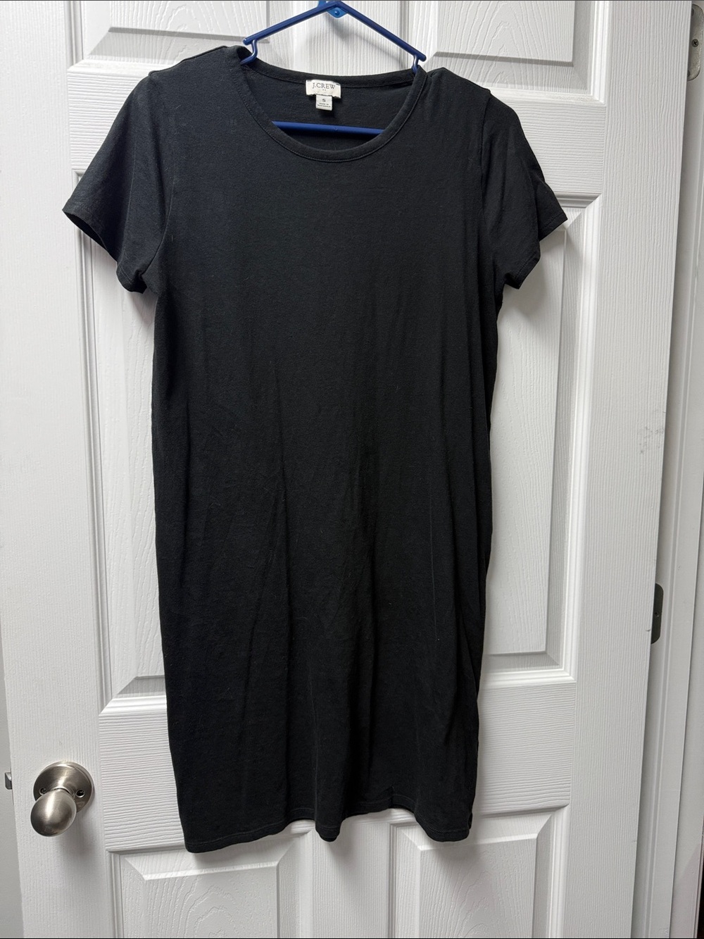 J. Crew Black Crewneck Tee Dress